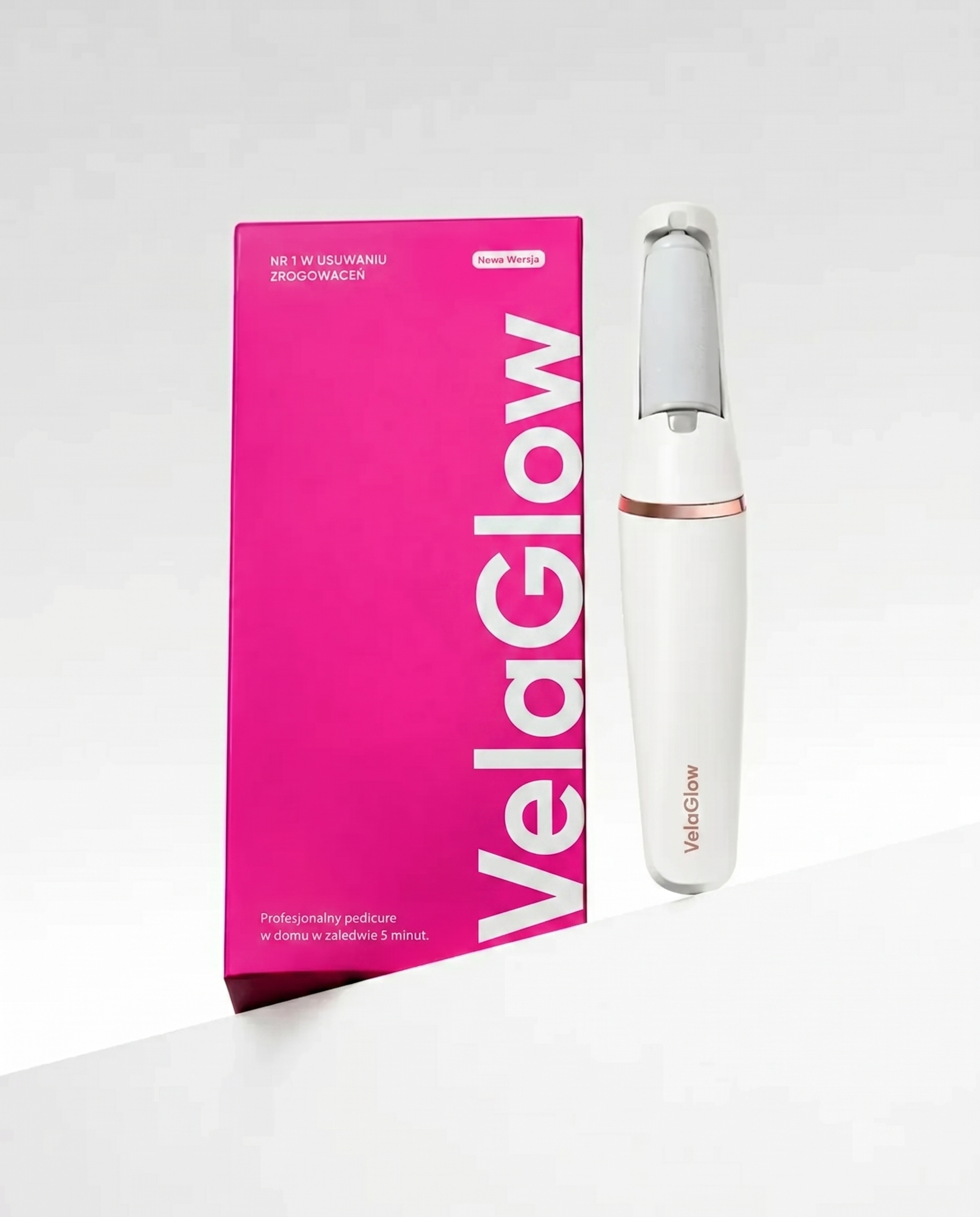 Opakowanie VelaGlow Pro i urządzenie